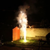 Next door's fireworks