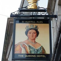 The Queen's Hotel inn sign, St Ives - 1Mar10