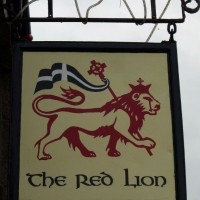 Red Lion, Newlyn, inn sign - 28Feb12