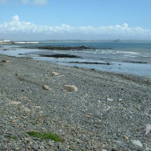 Looking back along Tolcarne Beach to Penzance