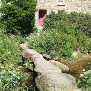 Old clapper (?) bridge, Penberth Cove