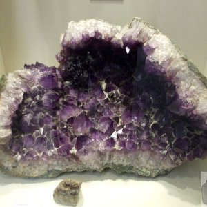 An amethyst geode in Geevor Mining Museum