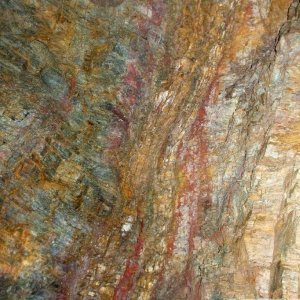 Colours show this lode contains several minerals