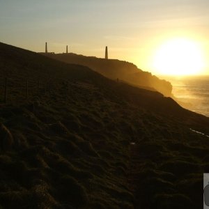 At the end of the day on Boscaswell Cliff - 20/01/10