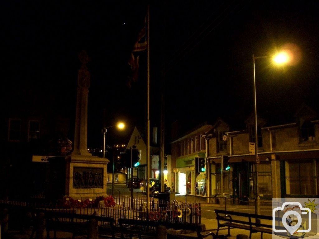 34 - Remembrance Sunday evening at the War Memorial, Newlyn