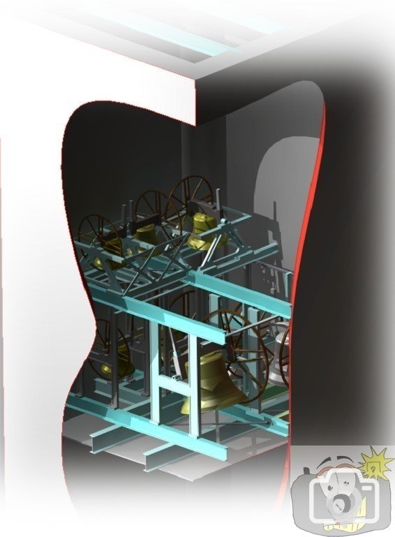 3D CAD drawing of St Mary's Church Bells