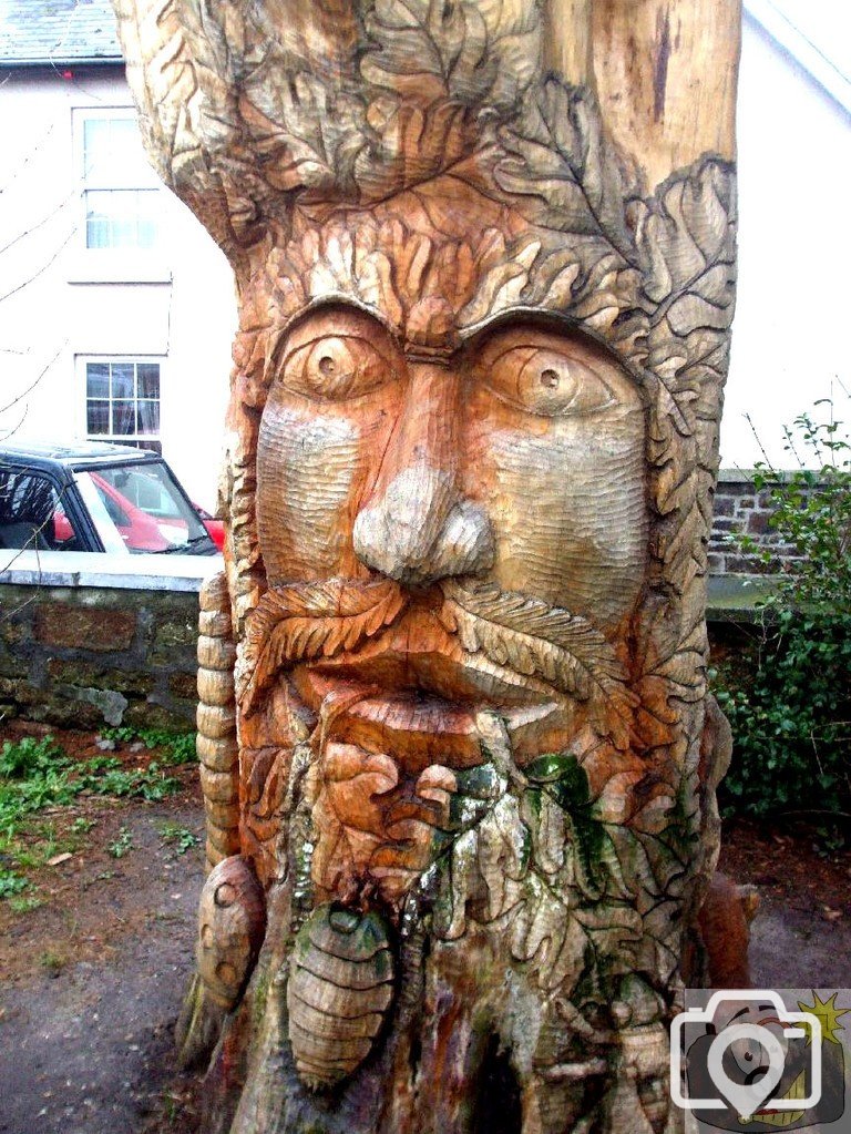 4-Carved tree, Penzance - 4th Dec., 2009