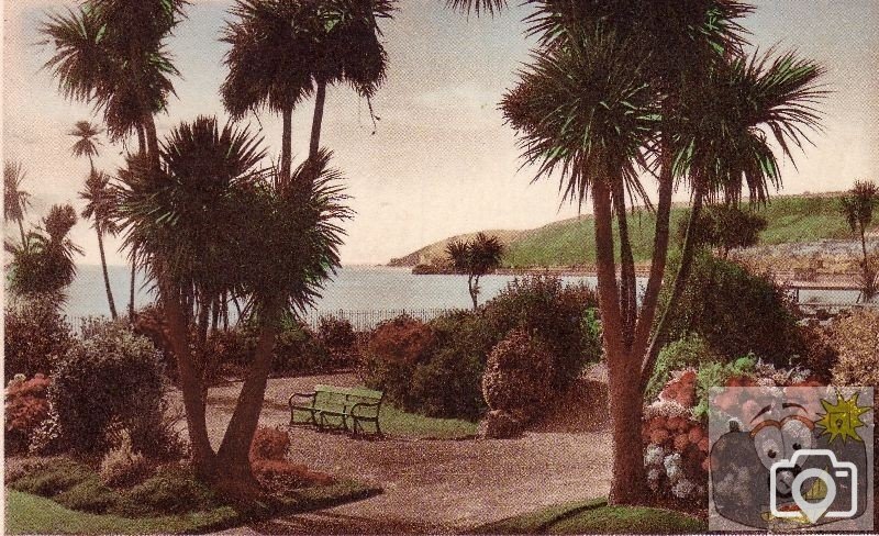 A coloured picture of the gardens