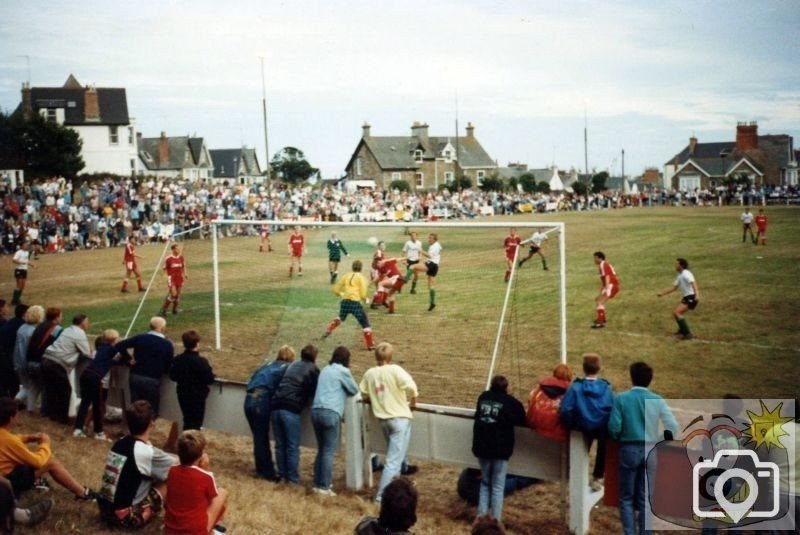 A good crowd at Penlee Park: Liverpool v Plymouth Argyle, 1988