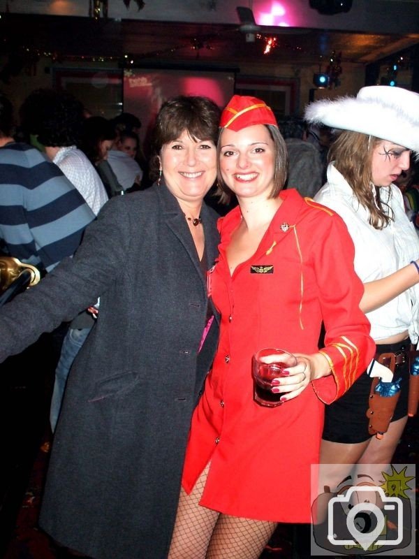 A hostess friend of ours! Lady-in-Red Airline? The Regent, 2007