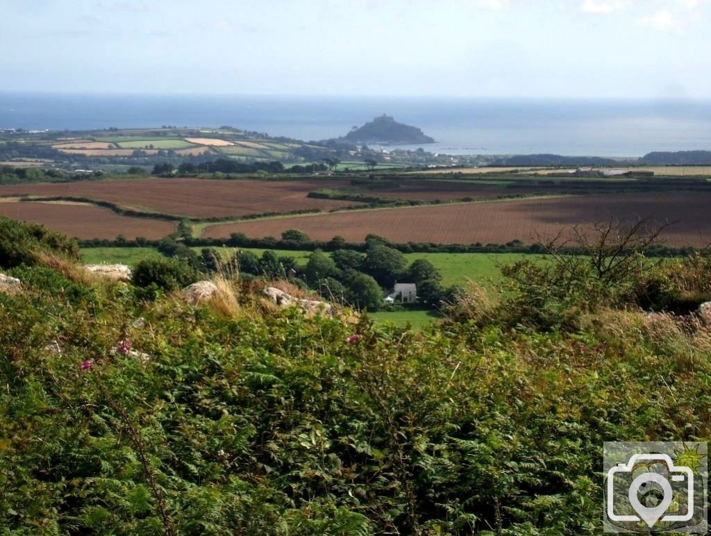 A view to St Michael's Mount from Trencrom Hill