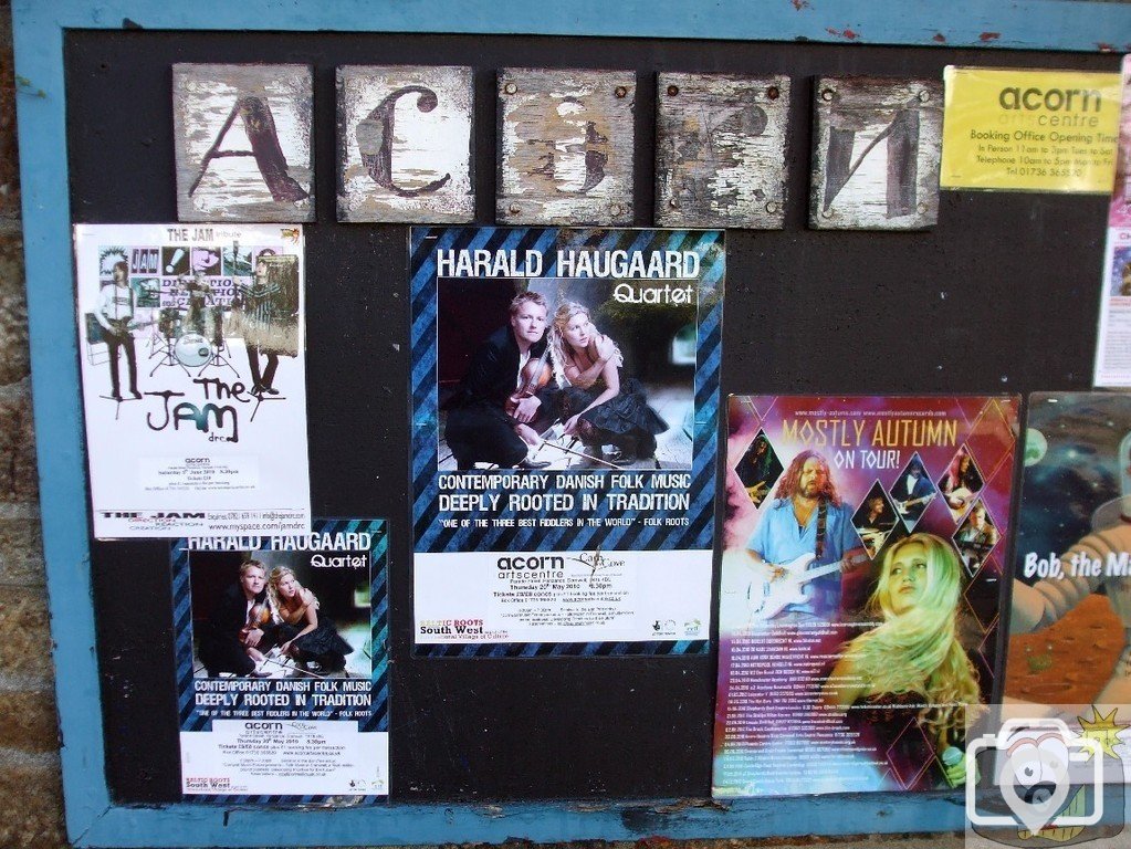 Adverts in front of the Acorn Theatre - 22May10