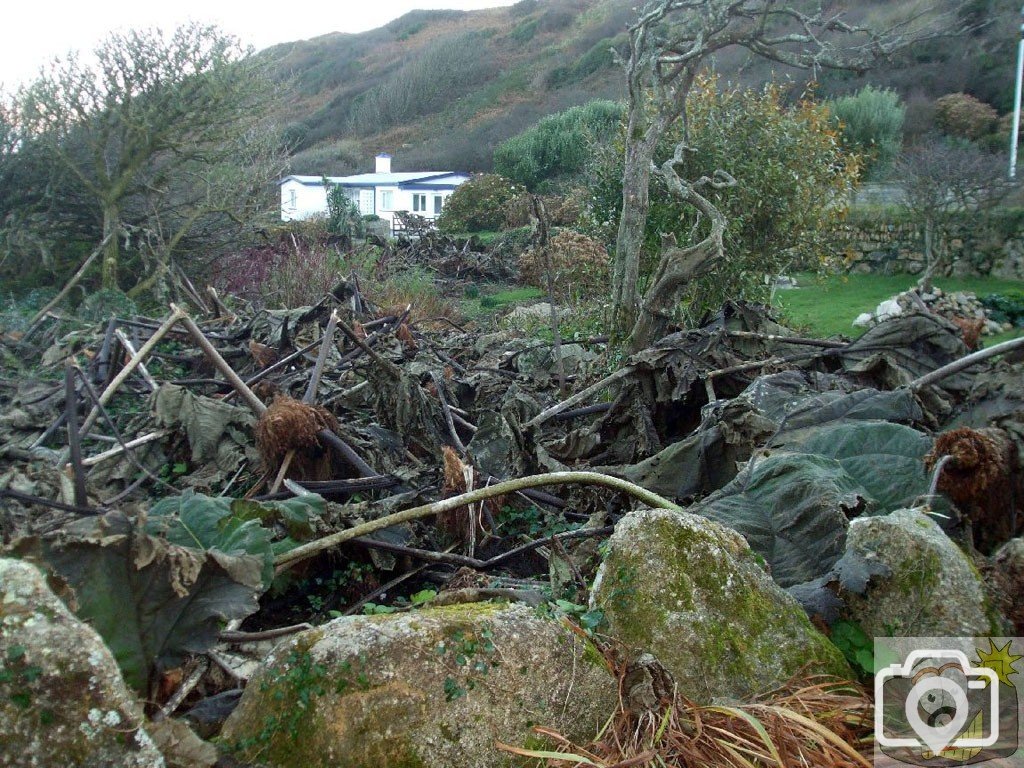 'Aftermath of the Hurricane?' at Porthcurno, 12th Dec., 09