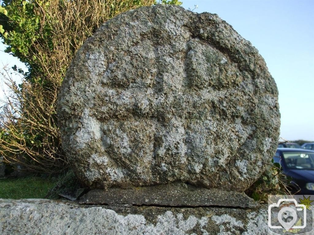 Ancient cross in entrance to Sennen Church