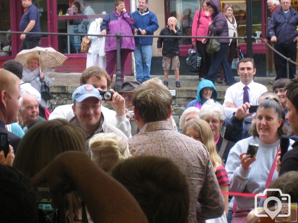 Antony Cotton cuts the pink ribbon