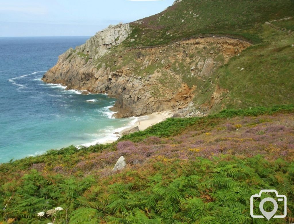 Approaching Portheras Cove (17th Aug., 2009)