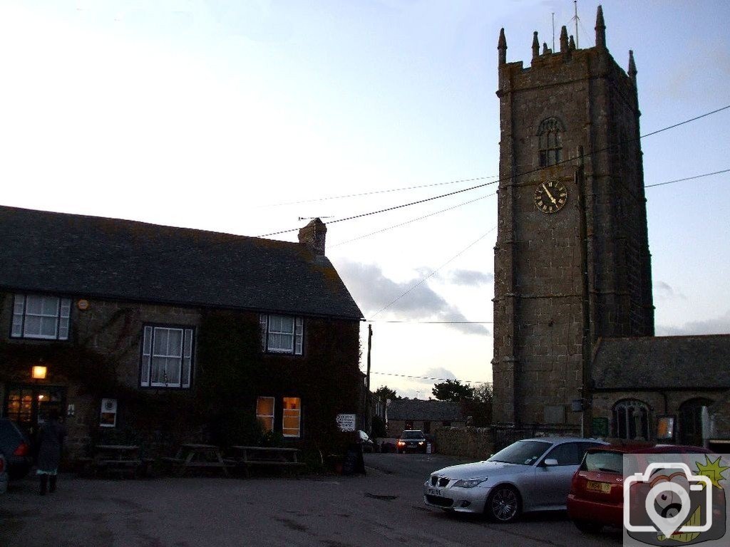 Arrived in Paul churchtown after our cliff walk.