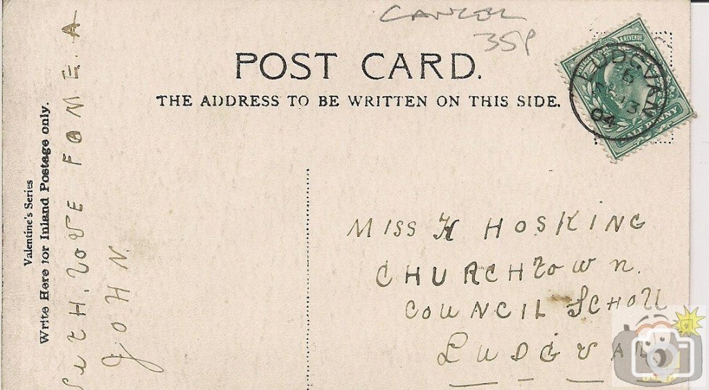 Back of Lands End Postcard