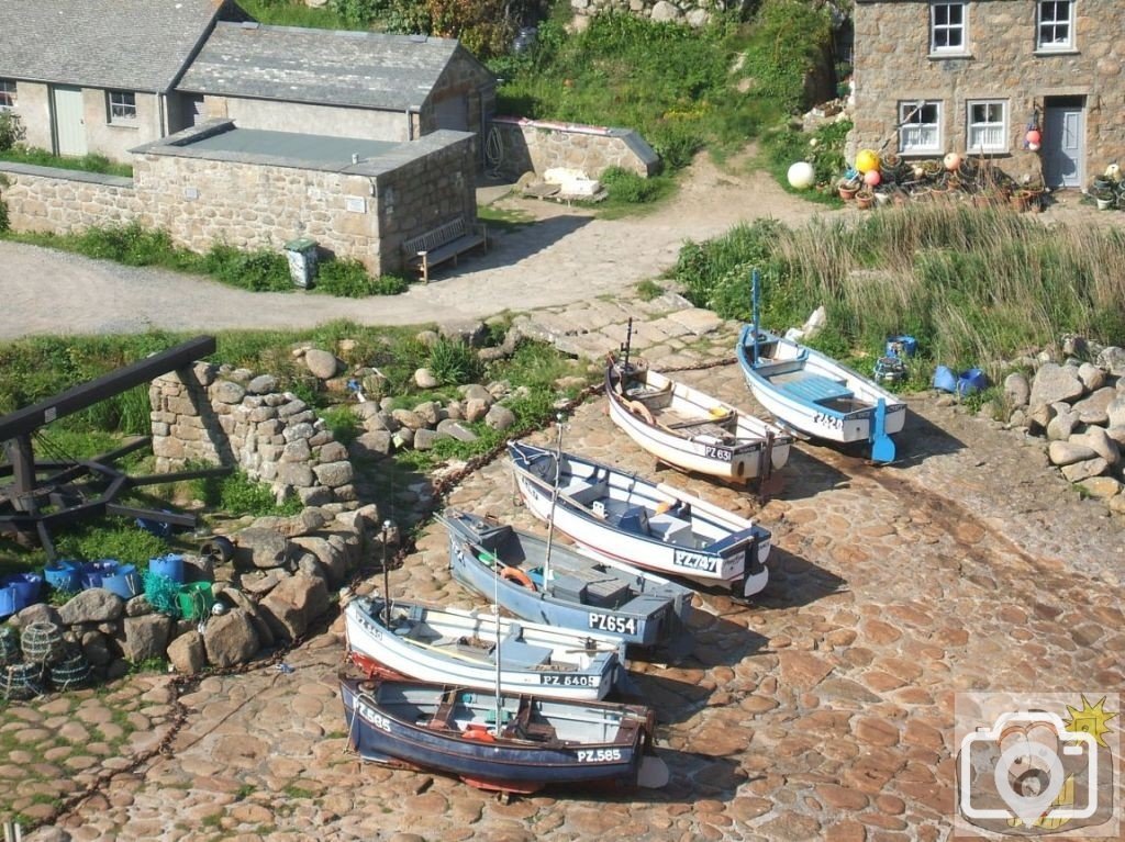 Boats on the Slip at Penberth Cove, 29th May, 2008