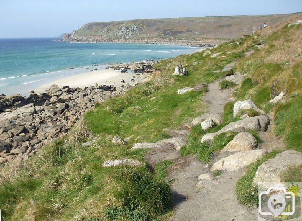 Cliff path to Gwynver below Carn Barges