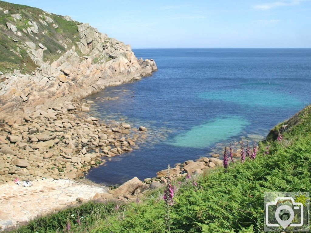 Climbing the cliff to west of Penberth Cove