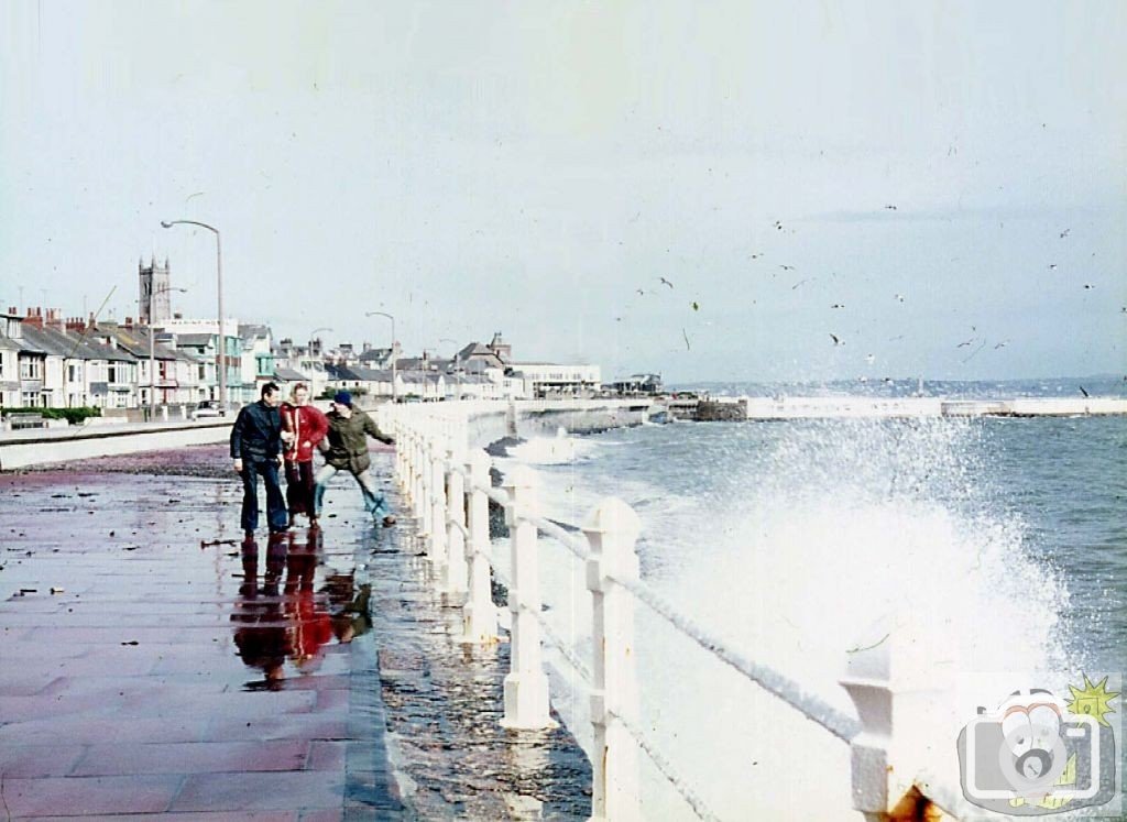 Day after the storm - Defying the waves! - 16th March 1977