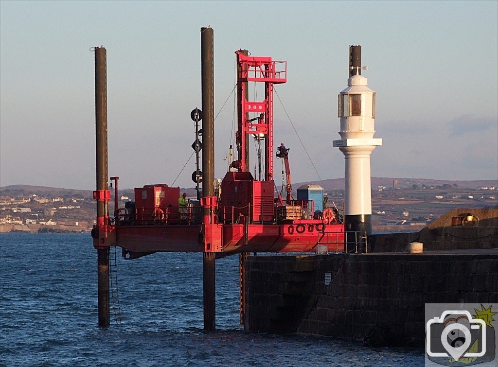 Drill Rig Penzance Lighthouse Pier -10