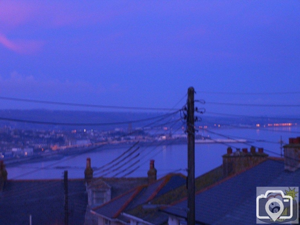 Dusk over Penzance from Newlyn - 2