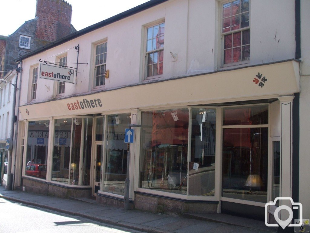 East of Here, No. 2-4; Pz Bookshop (No.5) and Egyptian House (No.6-7) to le