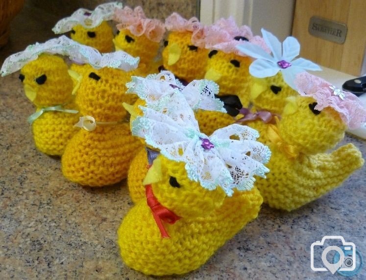 Easter Chickens Hand Crafted