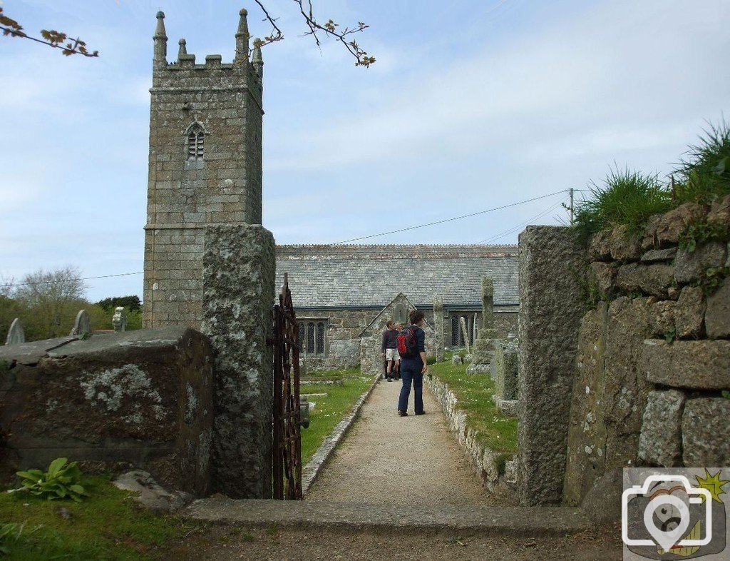 Entering the churchyard of St Levan's Church - 17May10