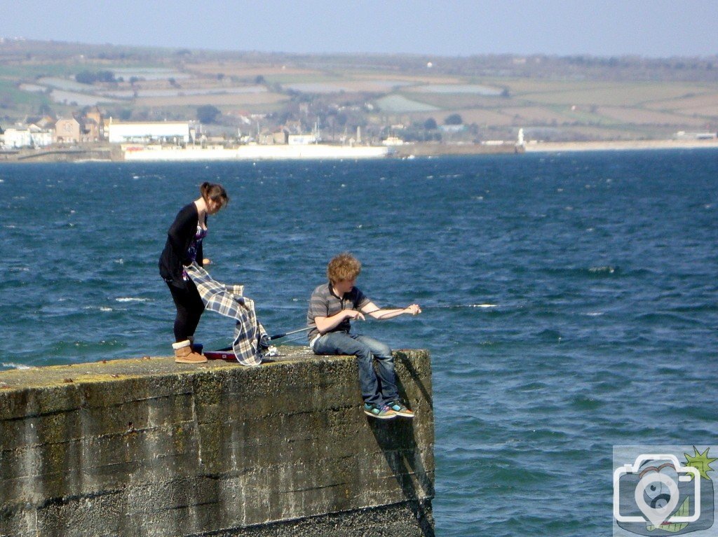 Fishing and Sunbathing