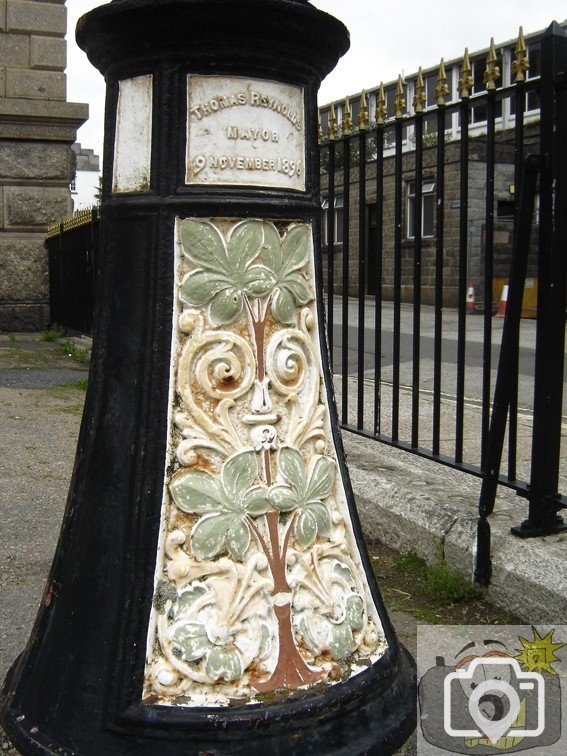 Flagpole base at St. John's Hall