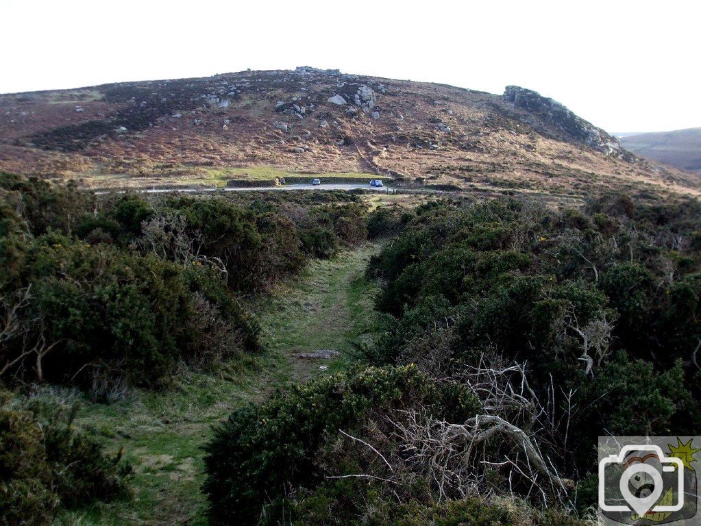 From Little Trevalgan Hill - 10Feb10 - View to west Rosewall Hill