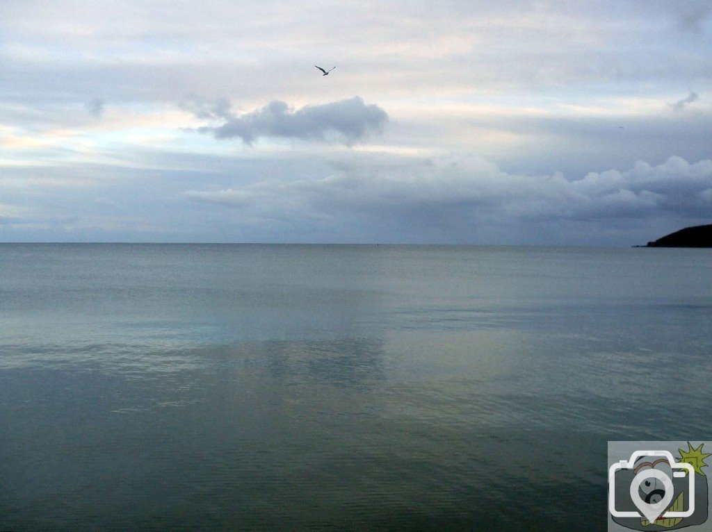 From the Promenade, Penzance: A leaden sea