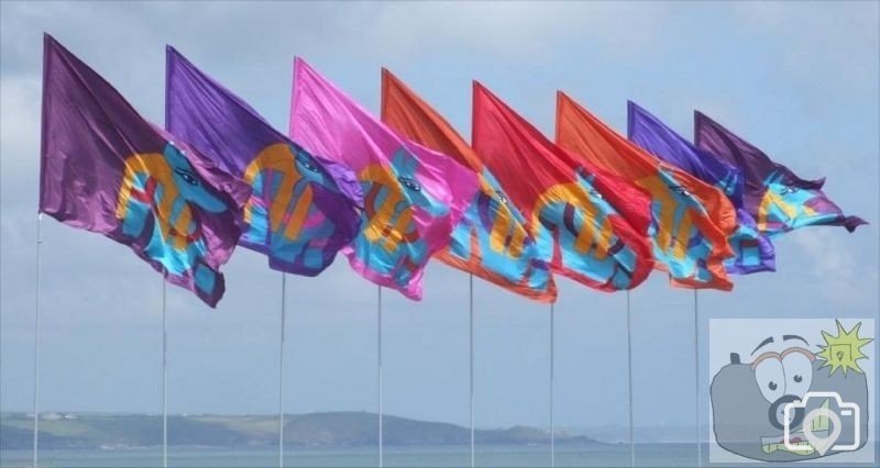 Golowan Flags in July 2007