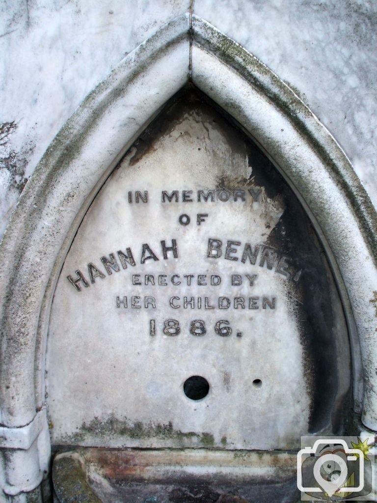 Hannah Bennett's memorial