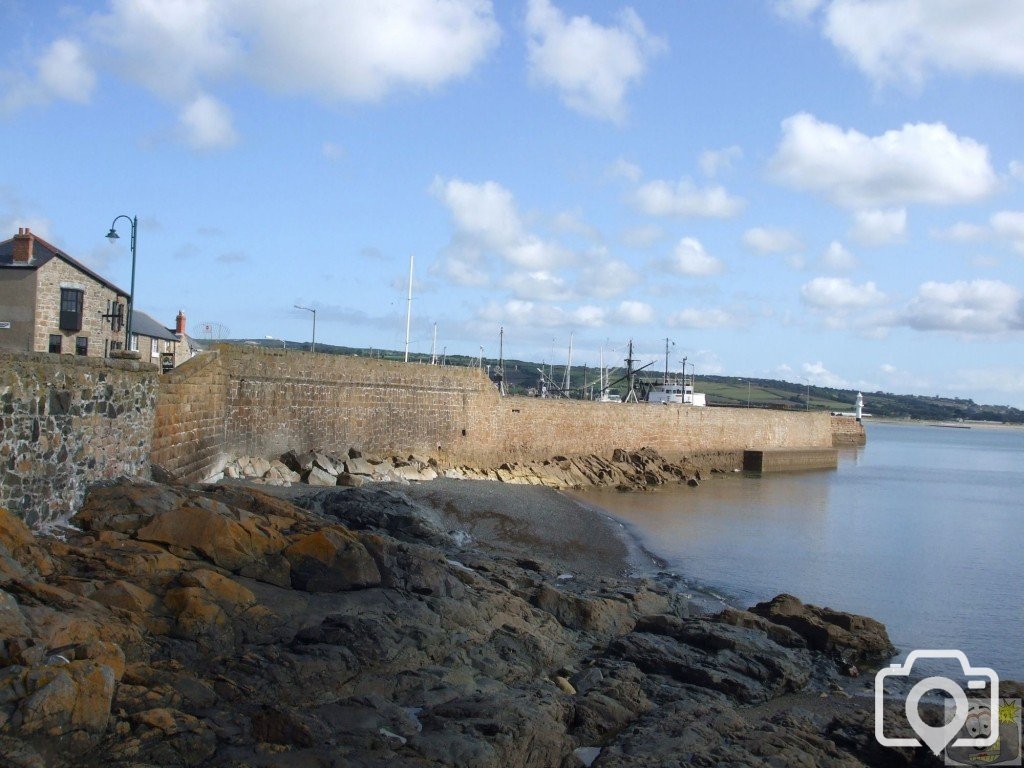 Harbour wall and beach