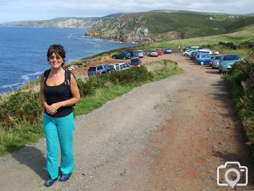 Heading for Portheras Cove along clifftop (17th Aug., 2009)