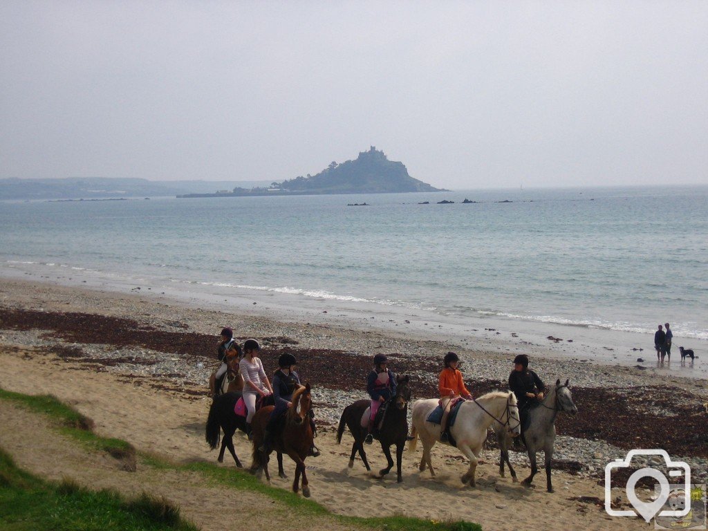 Horses at Long Rock beach