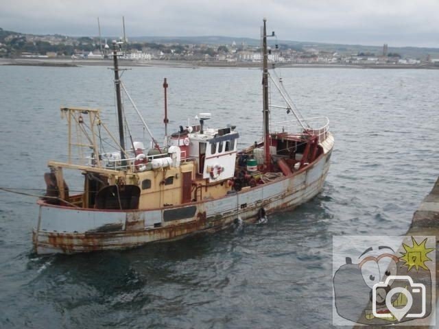 Jacqueline leaving newlyn for the last time