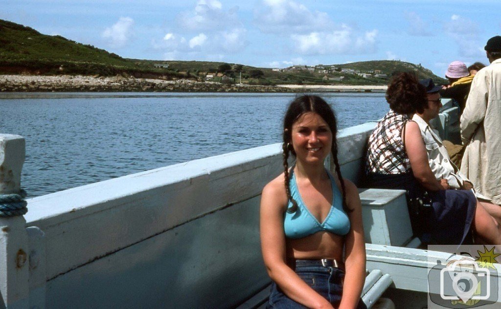 Jan with Bryher in the distance