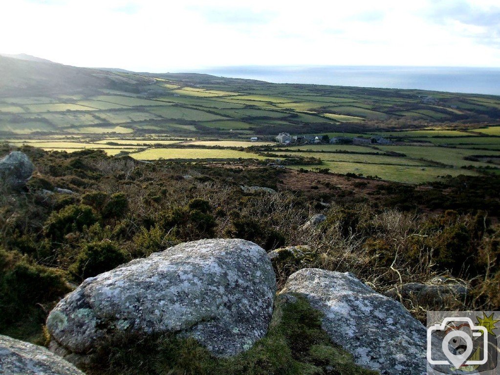 Little Trevalgan Hill - 10Feb10 - looking westwards from the summit