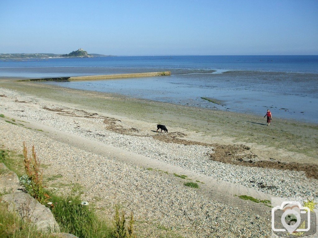 Looking to St Michael's Mount from Eastern Green - 21Jun10