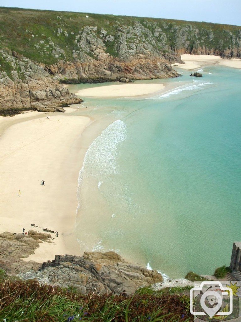 Low tide at Porthcurno from the Minack - 17May10