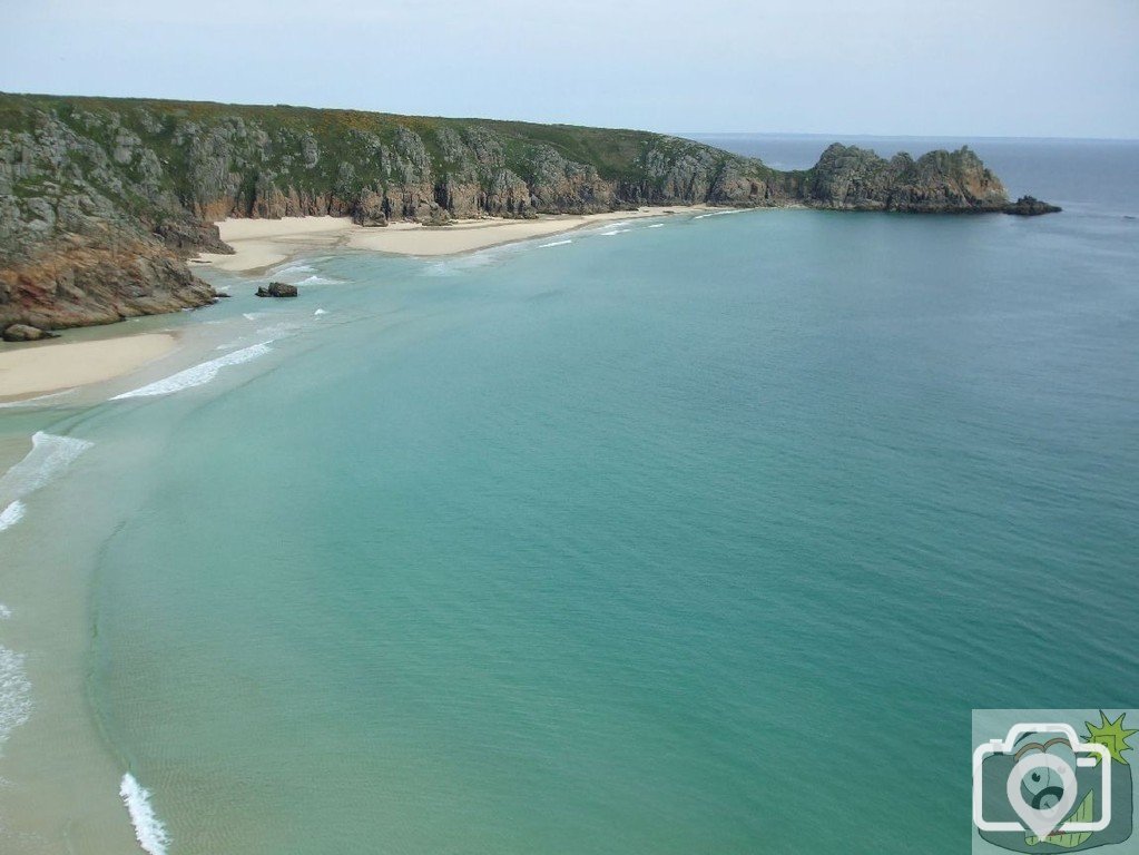 Low tide at Treen from the Minack - 17May10