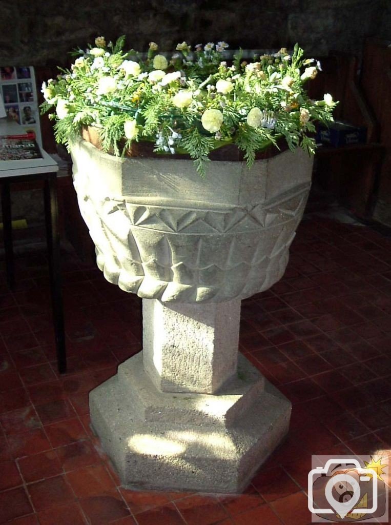 Ludgvan Church Font - 5th Oct., 2005