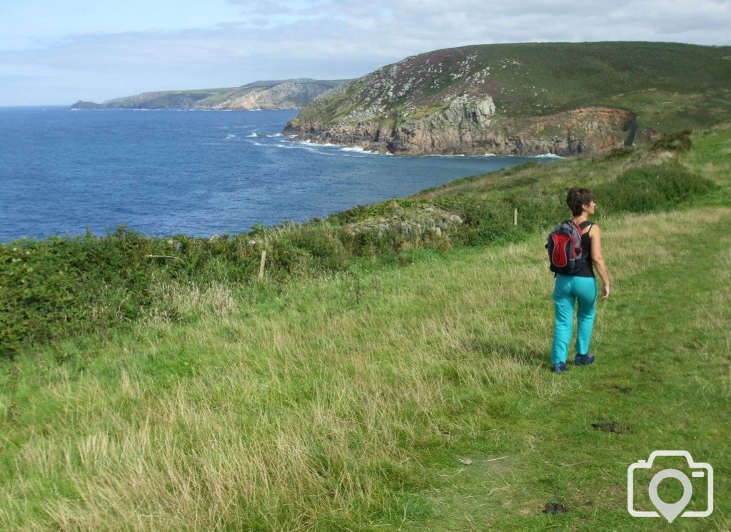 Making our way to Portheras Cove (17th Aug., 2009)