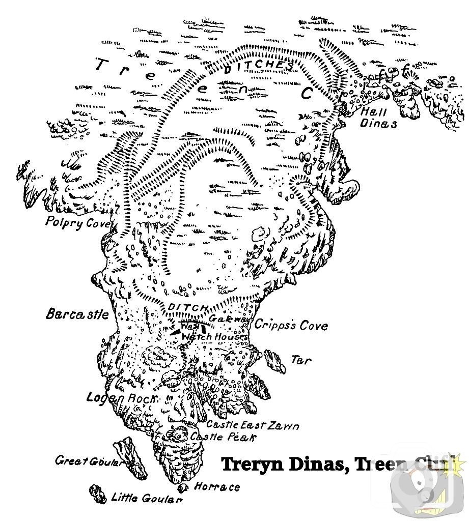 Map of Treryn Dinas 1890