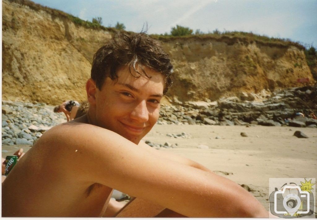 Me on Perranuthnoe beach 1989